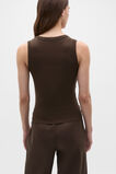 Australian Cotton V Neck Tank  Dark Espresso  hi-res