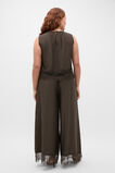 Crinkle Lace Trim Crop Tank  Dark Espresso  hi-res
