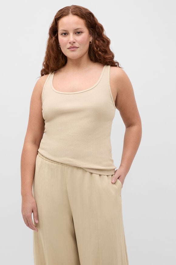 Slub Easy Tank  Warm Sand  hi-res