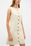 Textured Cotton Knit Mini Dress  Coconut Cream  hi-res