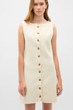 Textured Cotton Knit Mini Dress  Coconut Cream  hi-res