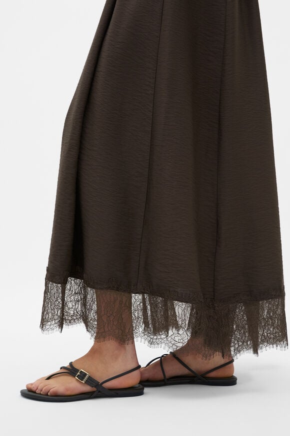 Crinkle Lace Full Maxi Dress  Dark Espresso  hi-res