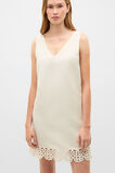 Linen Blend Cutwork Mini Dress  Coconut Cream  hi-res