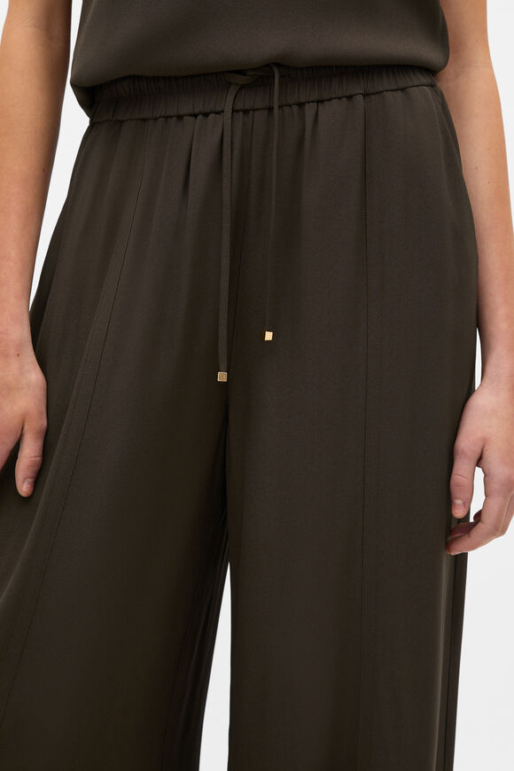 Satin Back Wide Leg Pant  Dark Espresso  hi-res