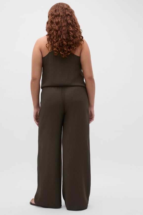 Satin Back Wide Leg Pant  Dark Espresso  hi-res
