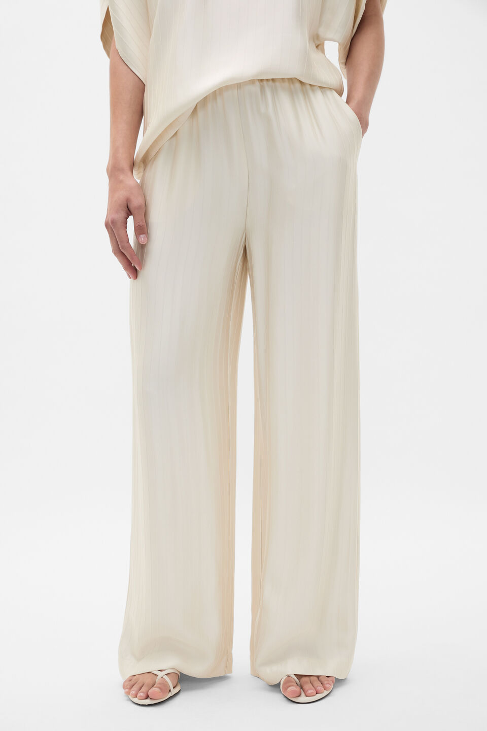 Self Stripe Pant  Coconut Cream