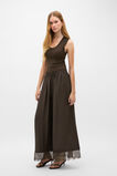 Crinkled Lace Trim Pant  Dark Espresso  hi-res