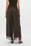 Crinkled Lace Trim Pant  Dark Espresso  hi-res