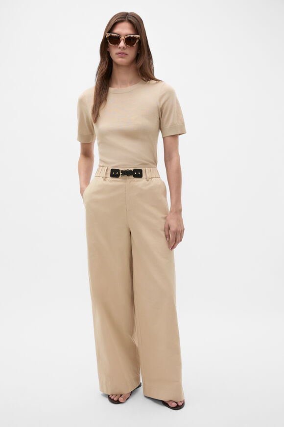 Contrast Belt Pant  Warm Sand  hi-res