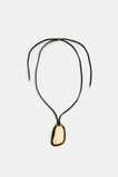Adjustable Pebble Pendant Necklace  Gold  hi-res