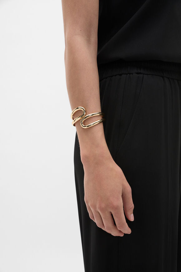 Cut Out Crossover Cuff  Gold  hi-res