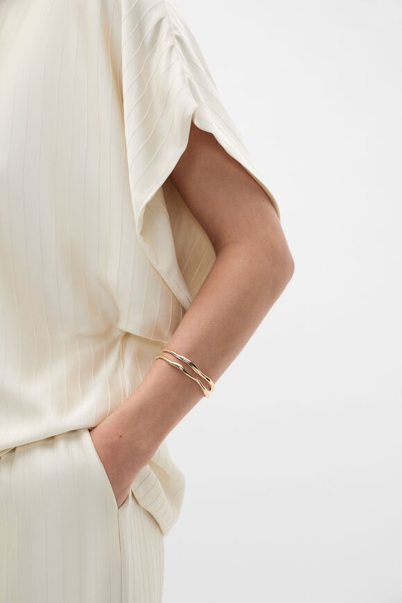 Molten Double Strand Cuff  Gold  hi-res