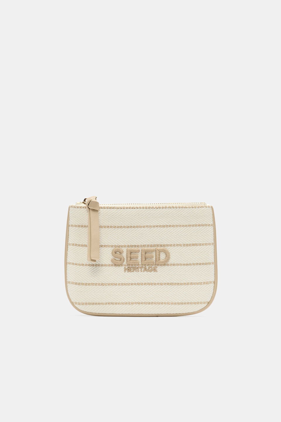 Seed Mini Pouch  Warm Sand Stripe