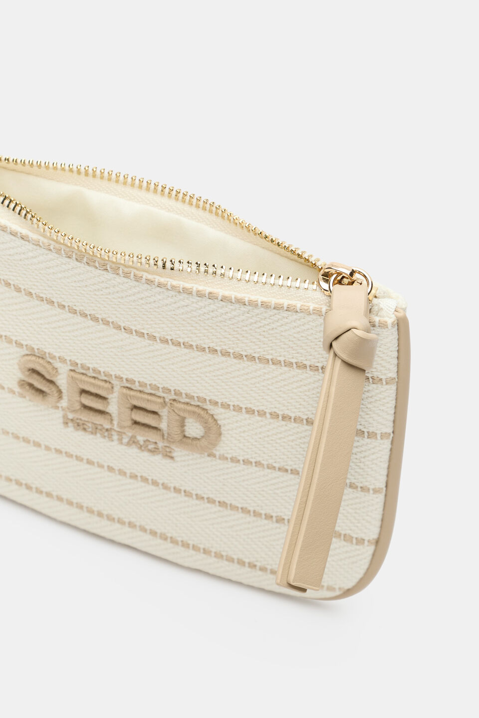 Seed Mini Pouch  Warm Sand Stripe