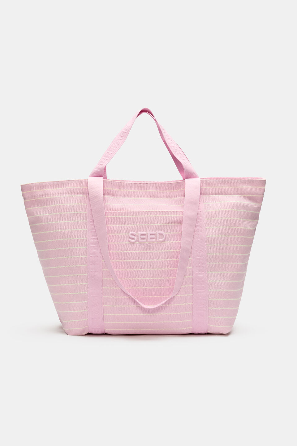 Seed Overnight Bag  Petal Pink Stripe