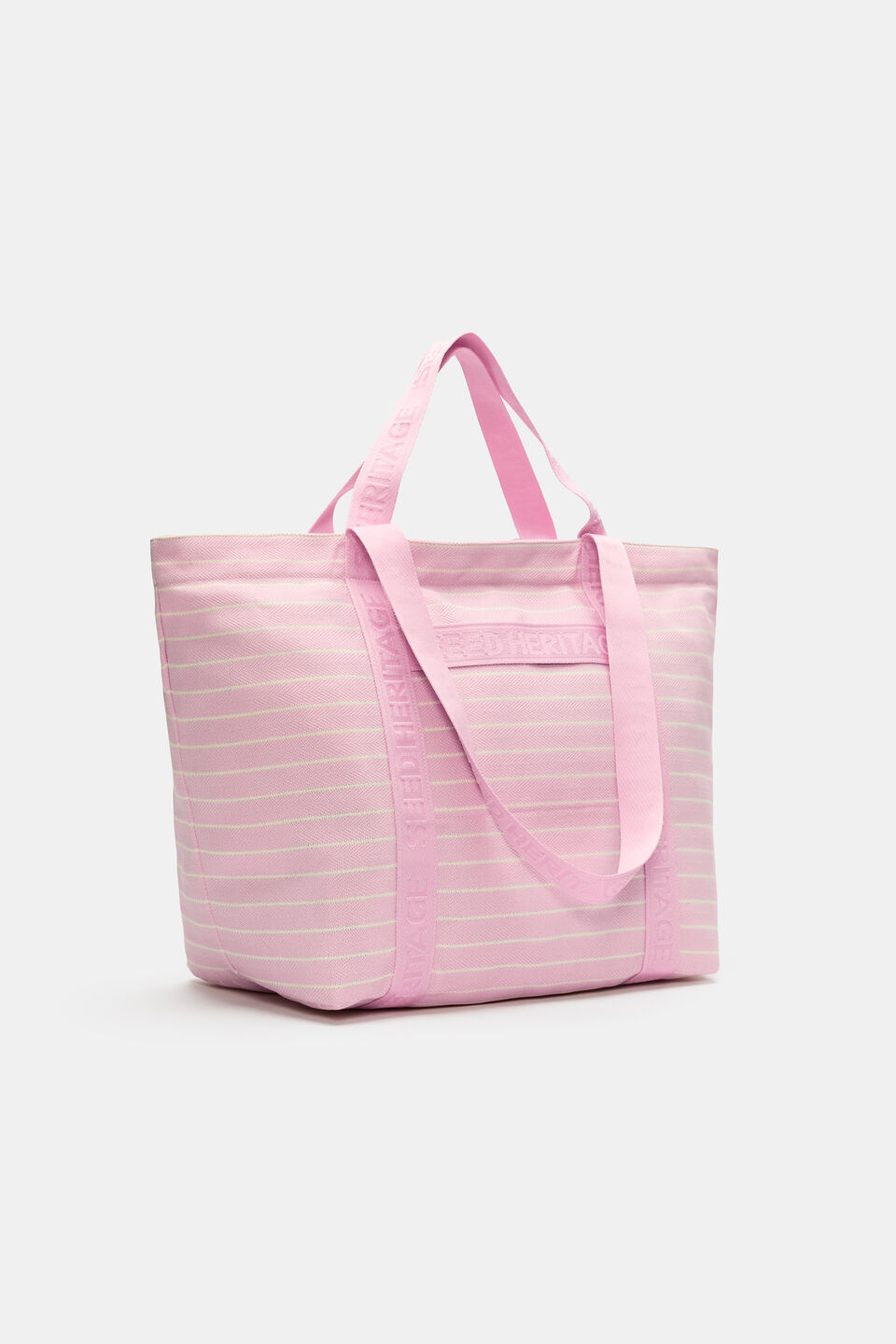 Seed Overnight Bag  Petal Pink Stripe