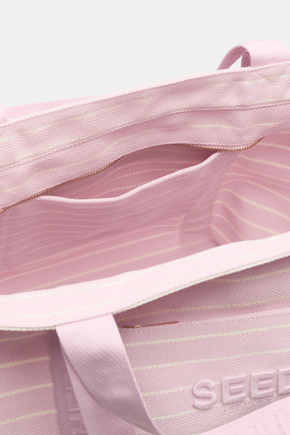 Seed Overnight Bag  Petal Pink Stripe