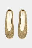 Zimi Crochet Ballet Flat  Pale Gold  hi-res