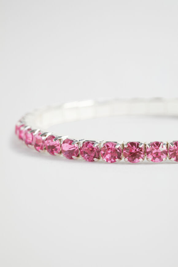 Stretch Tennis Bracelet  Pink  hi-res