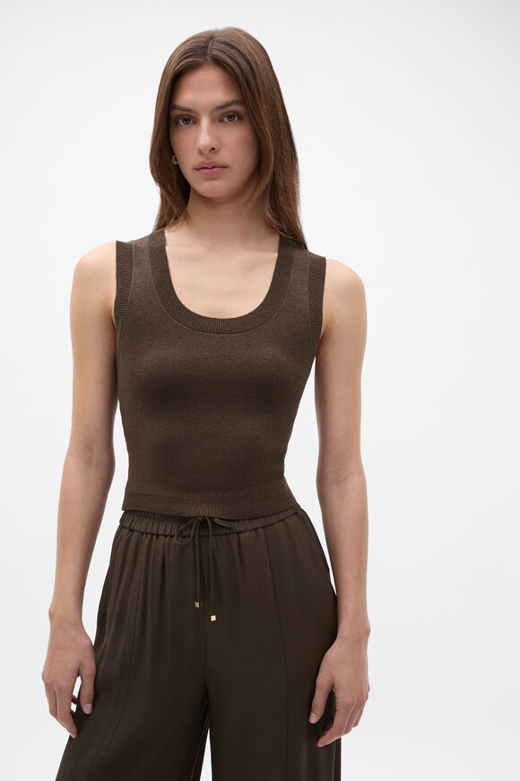 Boucle Knit Tank  Dark Espresso  hi-res