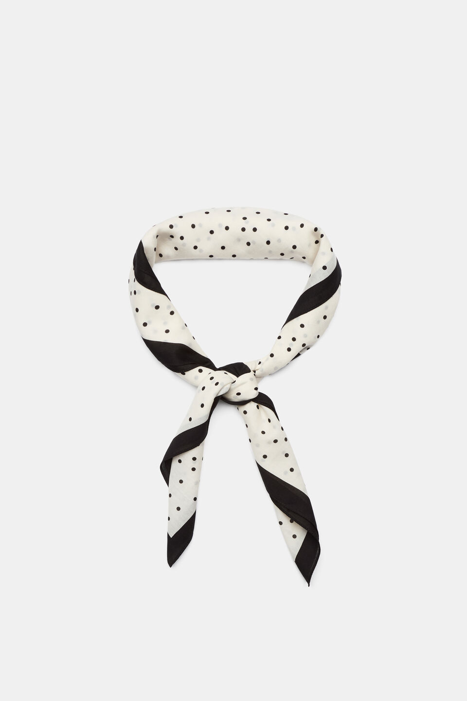 Large Scale Printed Headscarf  Coconut Cream Spot