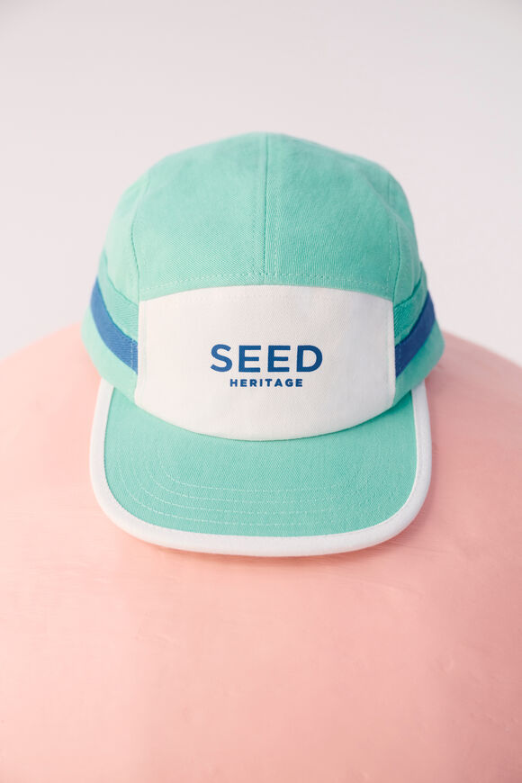 Side Stripe Panel Cap  Washed Mint  hi-res