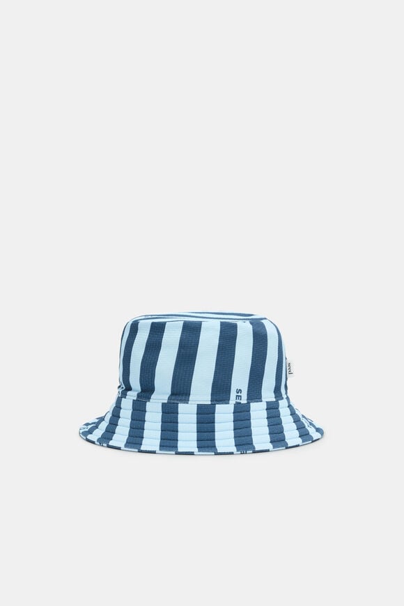 Swim Hat  Washed Navy Stripe  hi-res