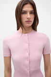 Boucle Short Sleeve Cardigan  Petal Pink  hi-res