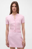 Boucle Short Sleeve Cardigan  Petal Pink  hi-res