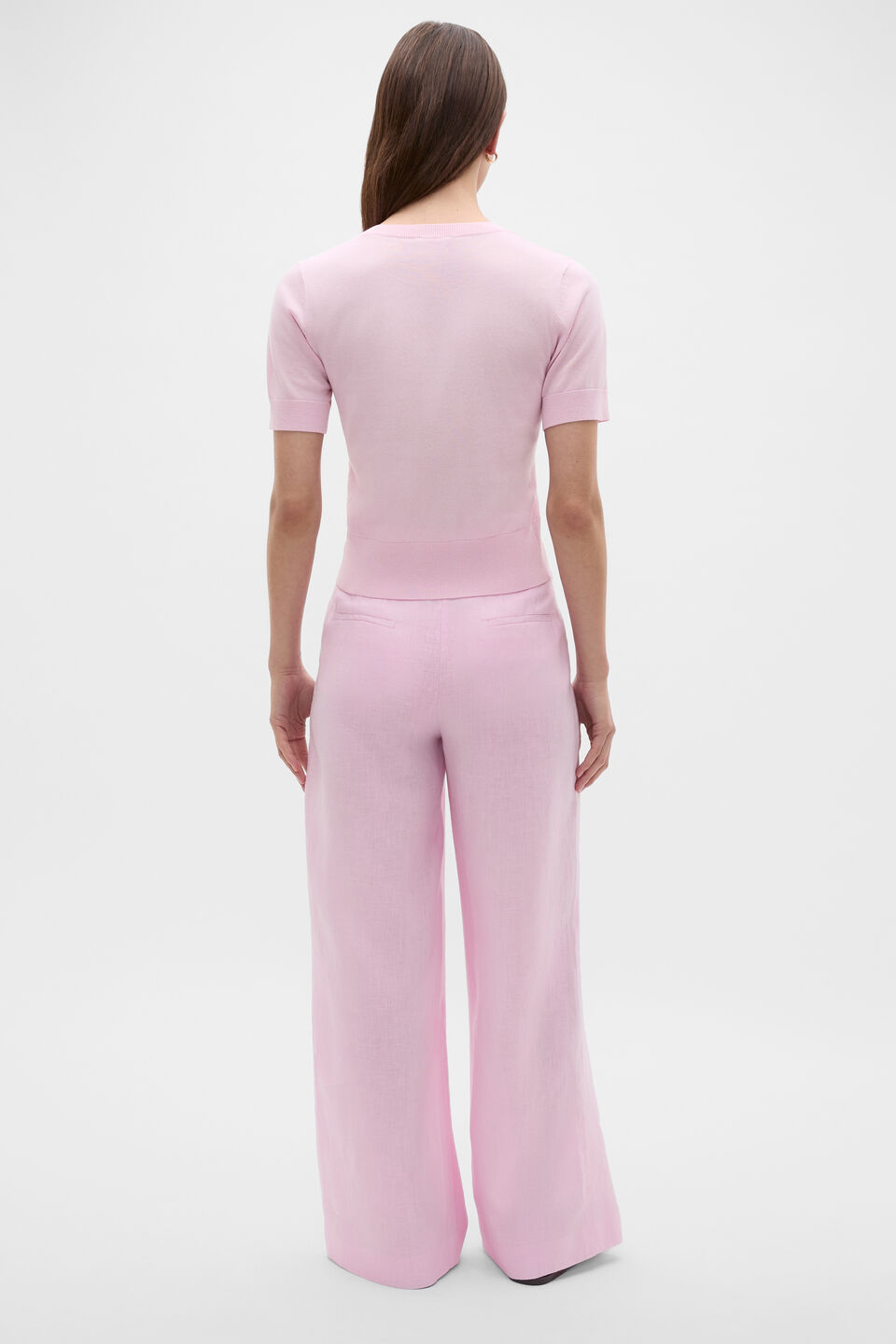 Sheer Knit Tee  Petal Pink