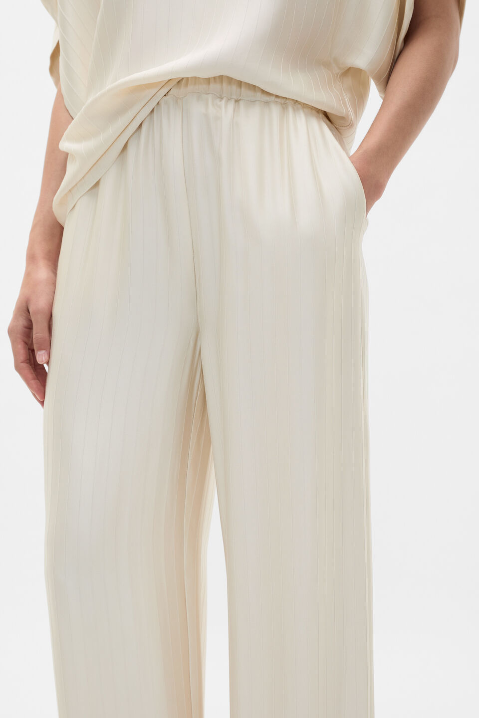 Self Stripe Pant  Coconut Cream