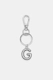 Silver Initial Keyring  G  hi-res