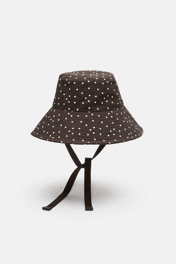 Fabric Bucket Hat  Dark Espresso Spot  hi-res