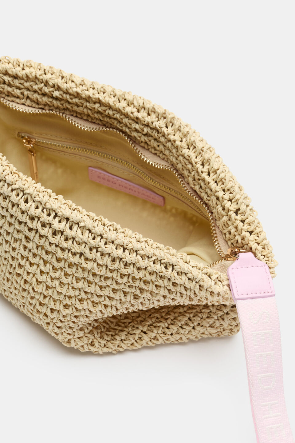 Logo Woven Pouch  Petal Pink