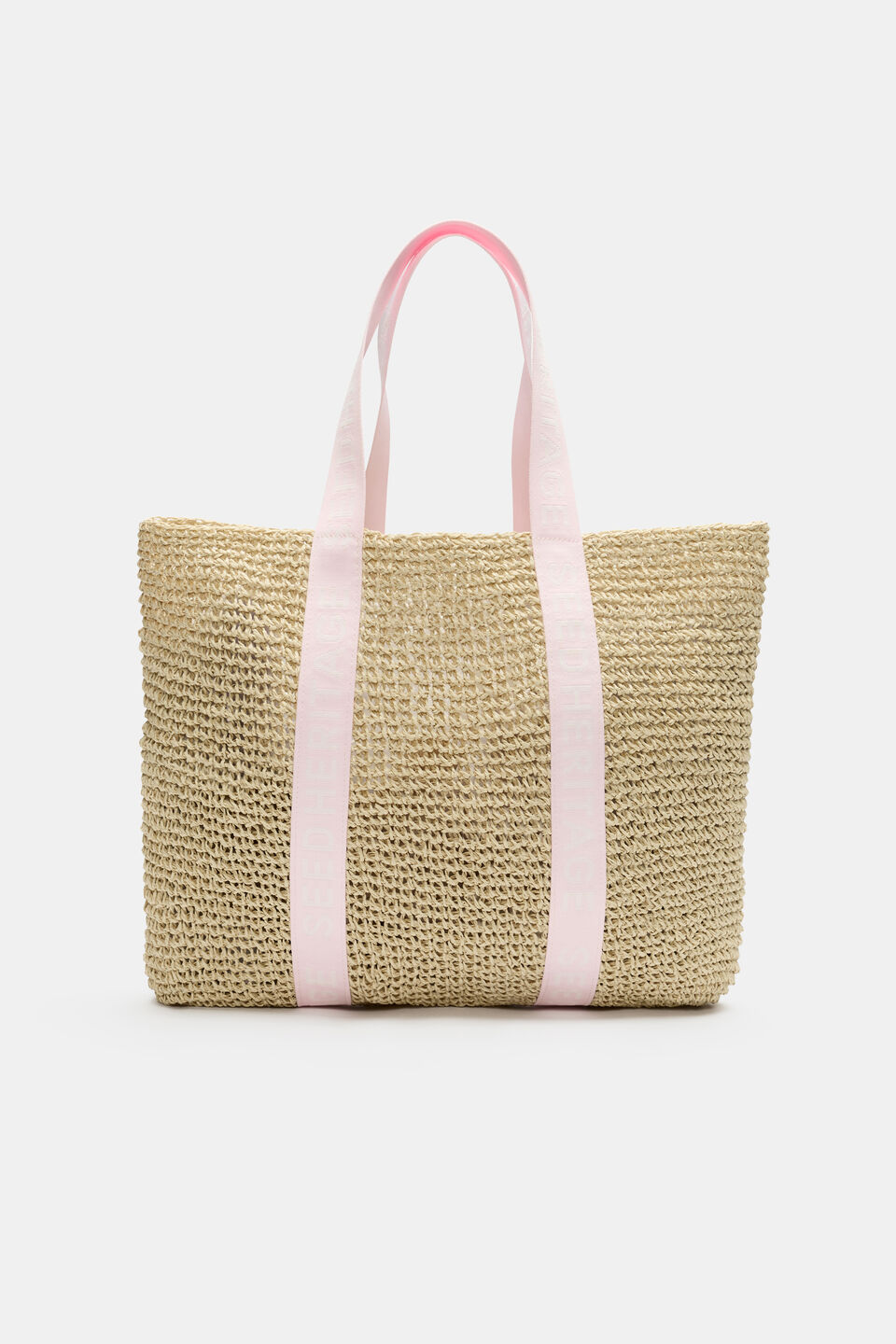 Logo Woven Tote  Petal Pink