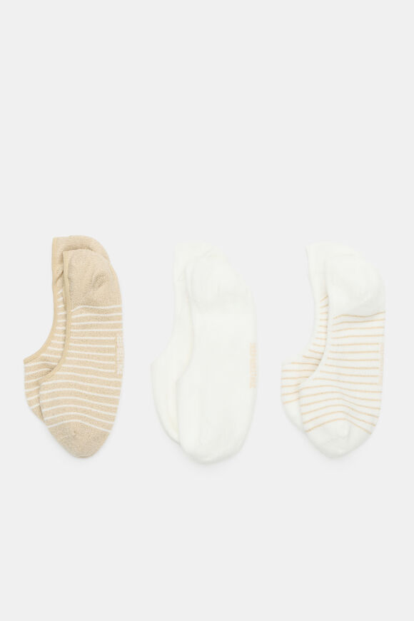 3 Pack No Show Sock  Warm Sand  hi-res