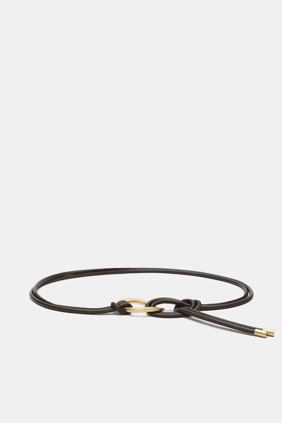 Stella Ring Detail Tubular Belt  Dark Espresso  hi-res
