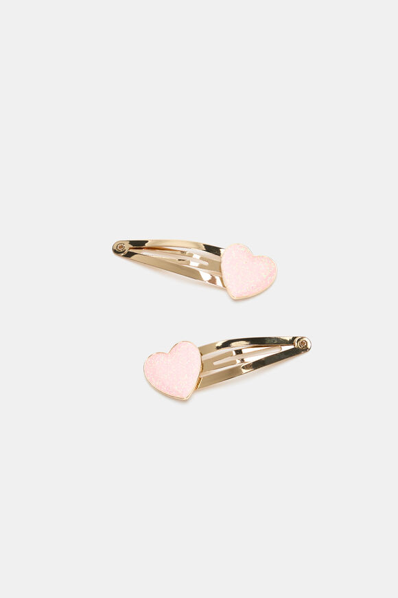 Enamel Heart Snaps  Pink Lemonade  hi-res