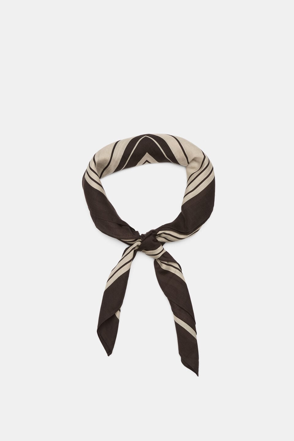 Large Scale Printed Headscarf  Dark Espresso Multi