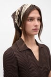 Large Scale Printed Headscarf  Dark Espresso Multi  hi-res