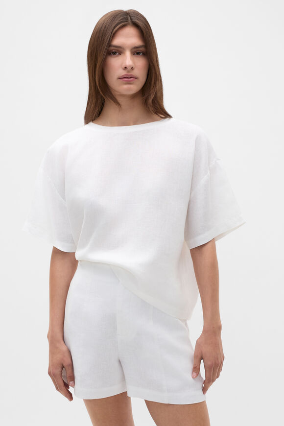 Core Linen Relaxed Tee  Whisper White  hi-res