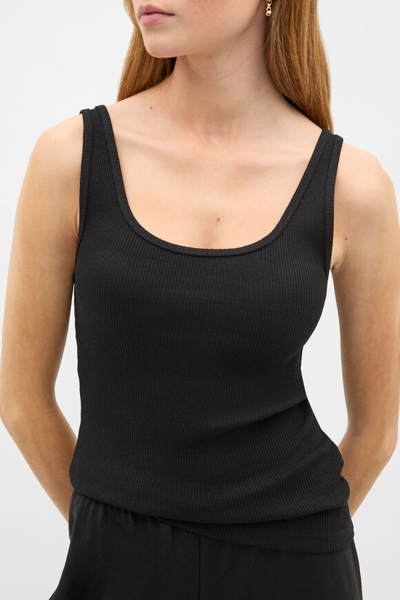 Slub Easy Tank  Black  hi-res