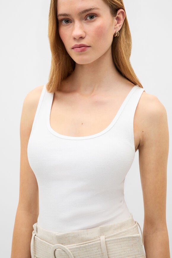 Slub Easy Tank  Whisper White  hi-res