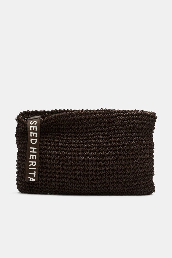 Logo Woven Pouch  Dark Espresso  hi-res