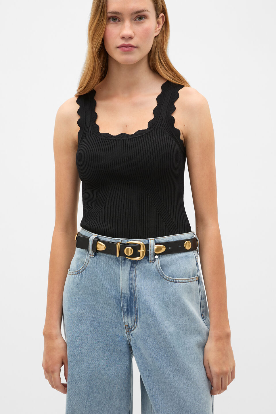 Belle Studded Belt  Black