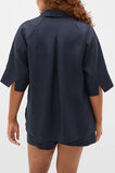 Core Linen Half Placket Popover  Twilight Blue  hi-res