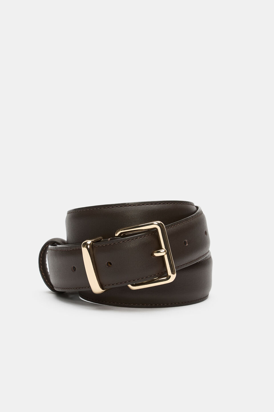 Cora Leather Belt  Chocolate