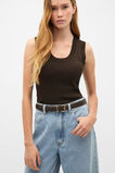 Cora Leather Belt  Chocolate  hi-res