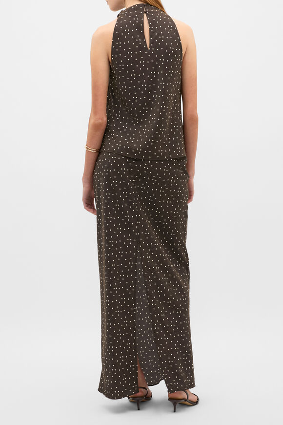 Spot Print Halter Top  Dark Espresso Spot  hi-res