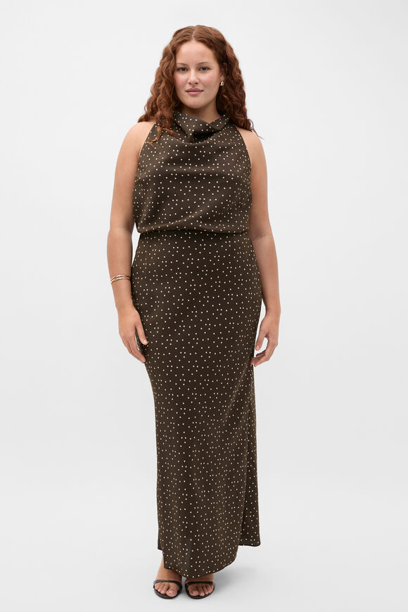 Spot Print Halter Top  Dark Espresso Spot  hi-res